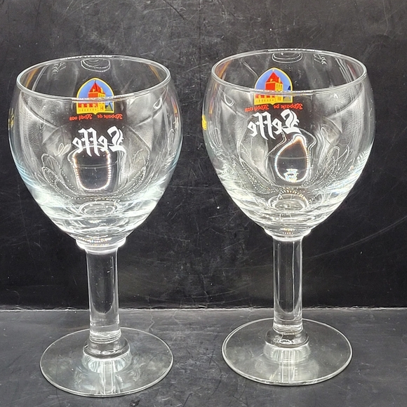 Set of 2 Leffe Beer Chalice Glasses 33cl – Stemmed Goblets – 7.5" Tall - Picture 5 of 8